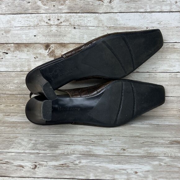 Liz Claiborne Flex Faux Alligator Slingback Womens Heels Size 10M - Picture 14 of 14